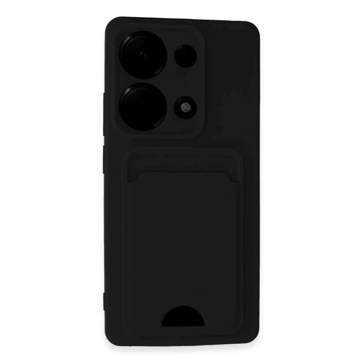 Redmi Note 13 Pro 4G Kılıf Kelvin Kartvizitli Silikon - Siyah