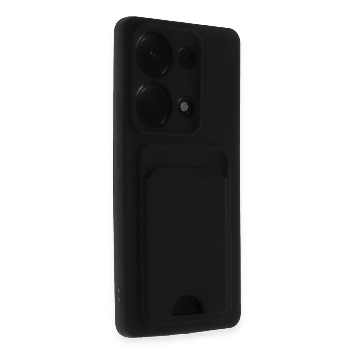 Redmi Note 13 Pro 4G Kılıf Kelvin Kartvizitli Silikon - Siyah