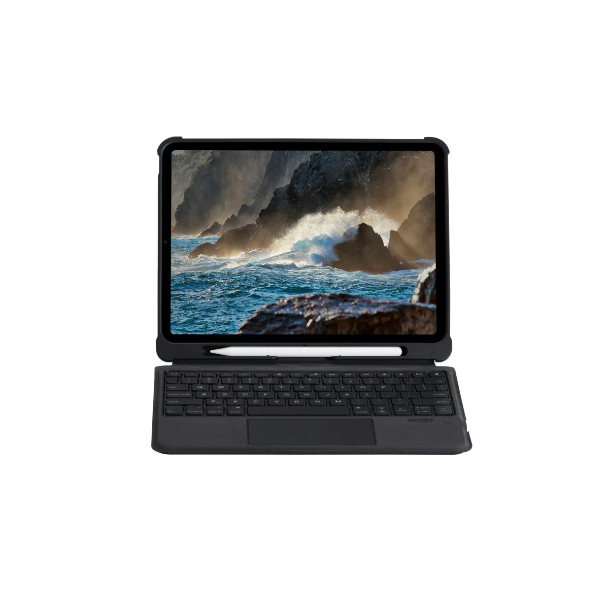 T5207D iPad Pro 11 (2022) Kılıf İnter Ledli Klavyeli Tablet Kılıfı - Siyah