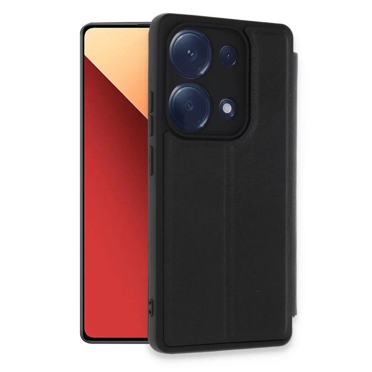 Redmi Note 13 Pro 4G Kılıf Flip Cover - Siyah