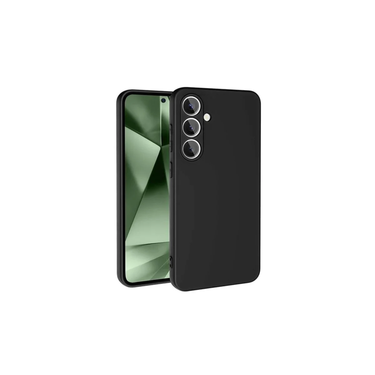 Galaxy S24 FE Kılıf Nano içi Kadife Silikon - Siyah