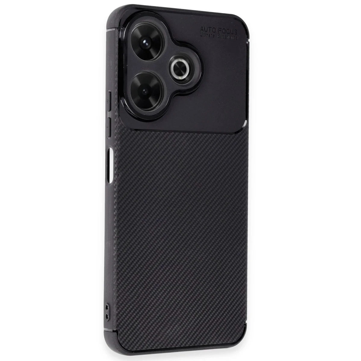 Redmi 13 4G Kılıf Auto Focus Karbon Kapak - Siyah