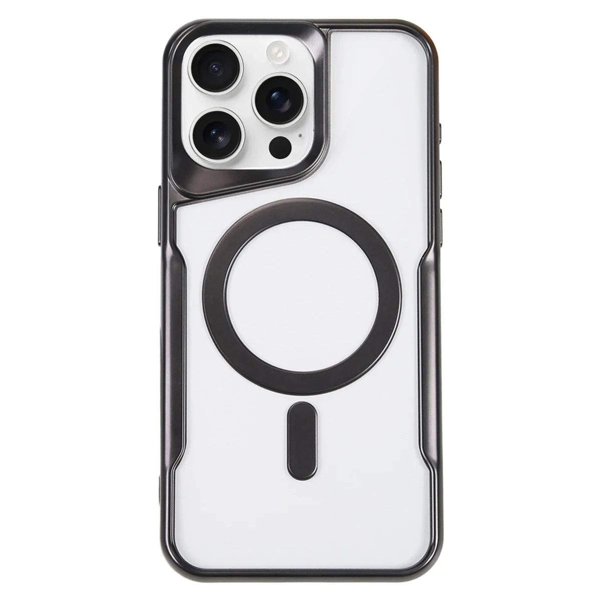 iPhone 16 Pro Max Kılıf Boyi Magsafe Silikon Kapak - Siyah