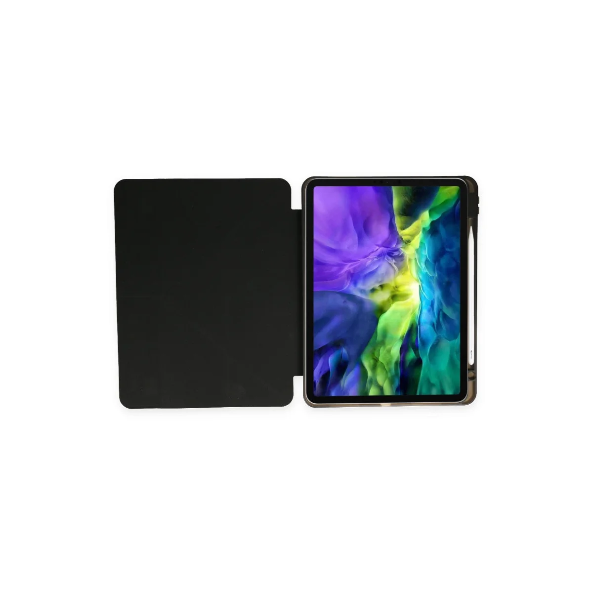 iPad Pro 11 (2024) Kılıf Kalemlikli Mars Tablet Kılıfı - Siyah