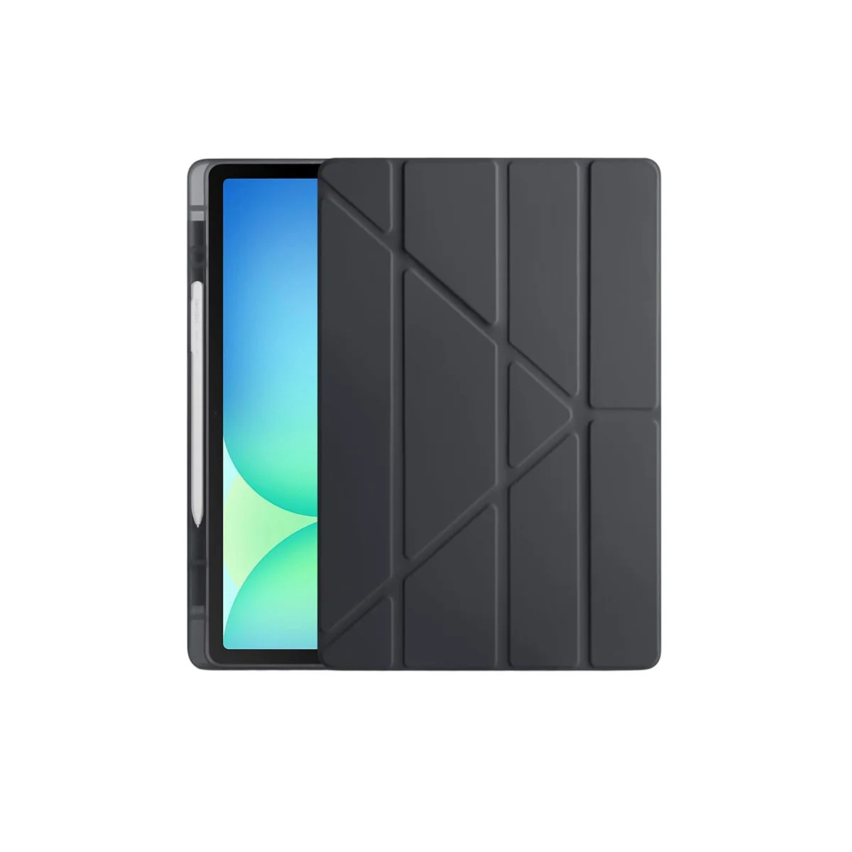 iPad Pro 13 (2024) Kılıf Kalemlikli Hugo Tablet Kılıfı - Siyah
