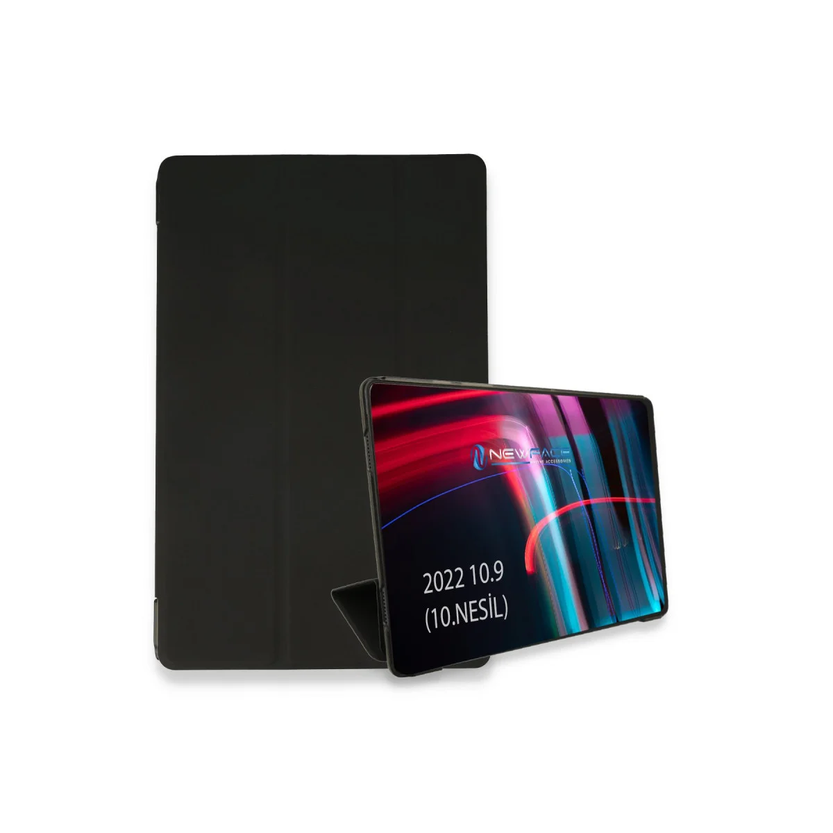 iPad 2022 10.9 (10.nesil) Kılıf Tablet Smart Kılıf - Siyah