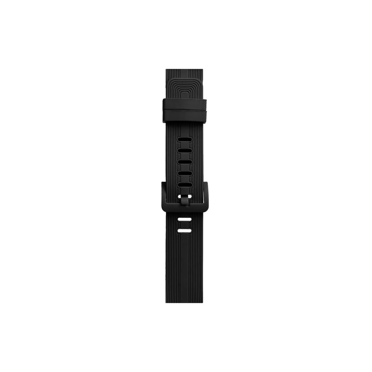 Watch 42mm KR408 Çizgili Silikon Kordon - Siyah