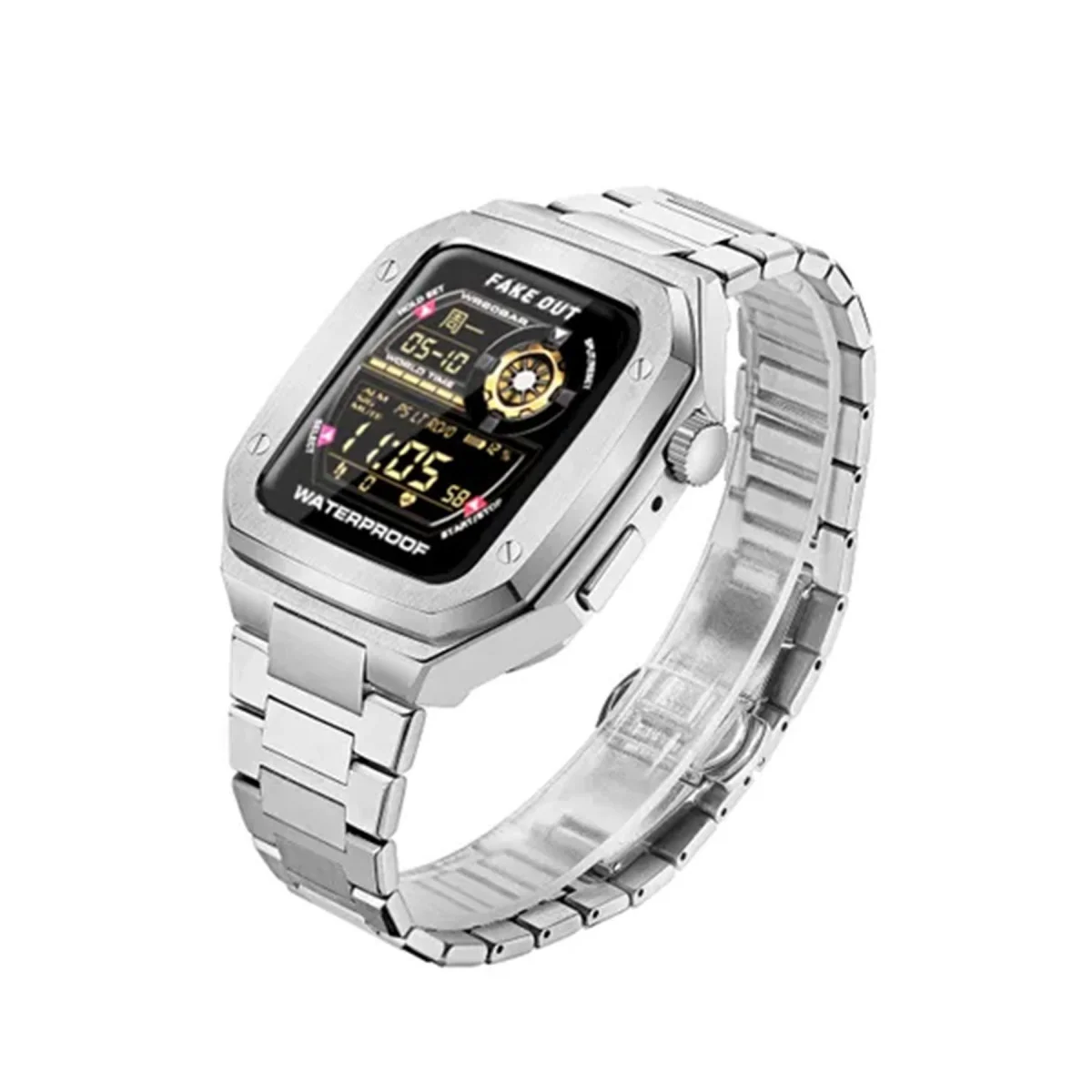 Watch 44mm Metal Petek Kasalı Kordon - Siyah