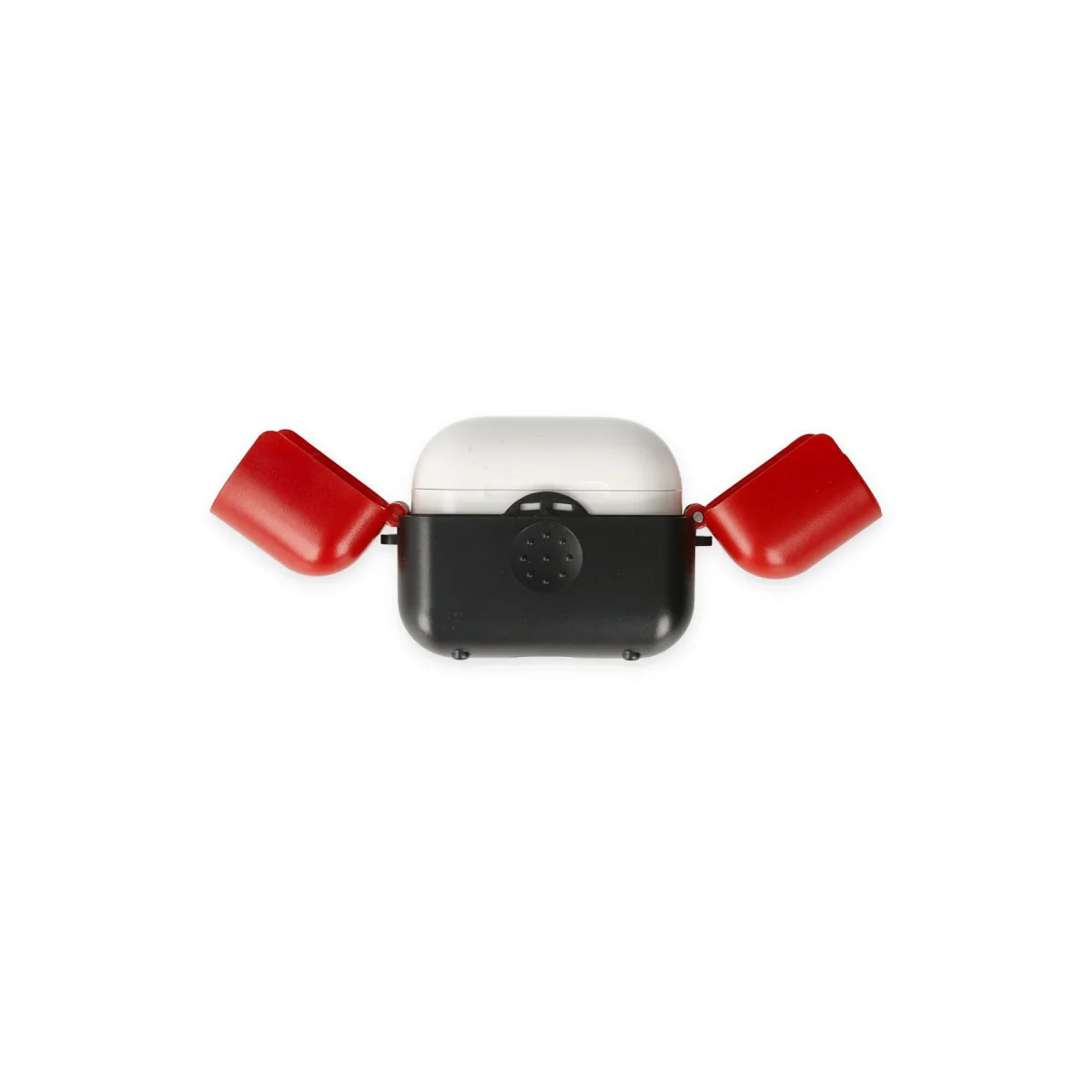 Airpods 3 (3.nesil) Basmalı Kılıf - Siyah-Kırmızı