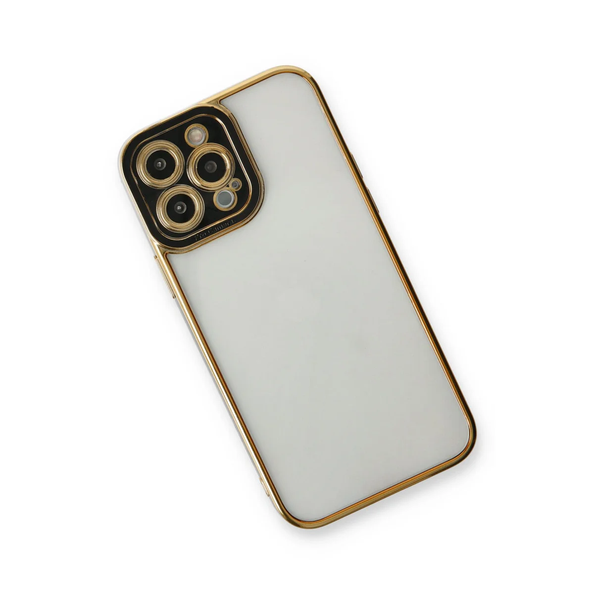 iPhone 13 Pro Max Kılıf Liva Lens Silikon - Siyah