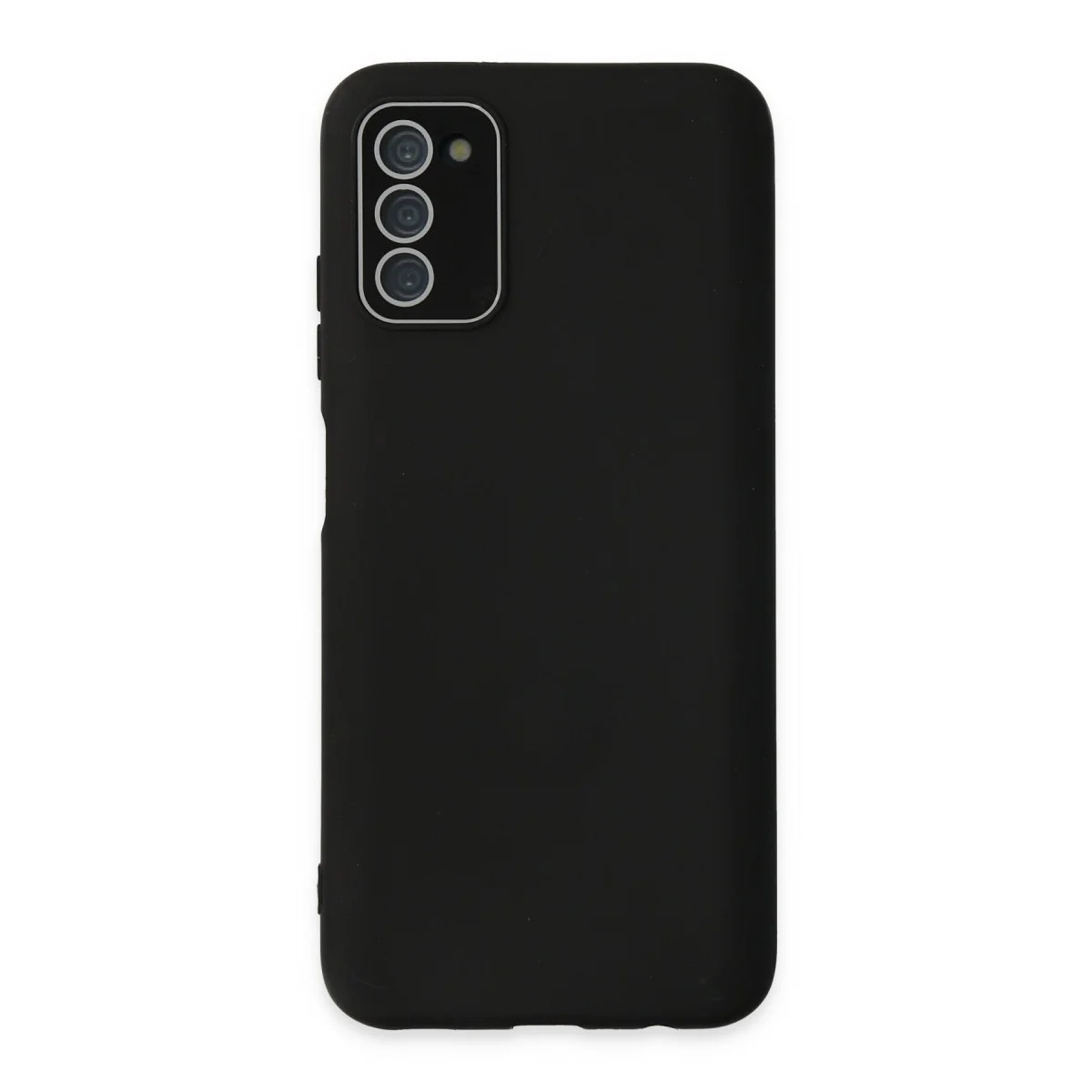 Galaxy A03S Kılıf Lansman Glass Kapak - Siyah
