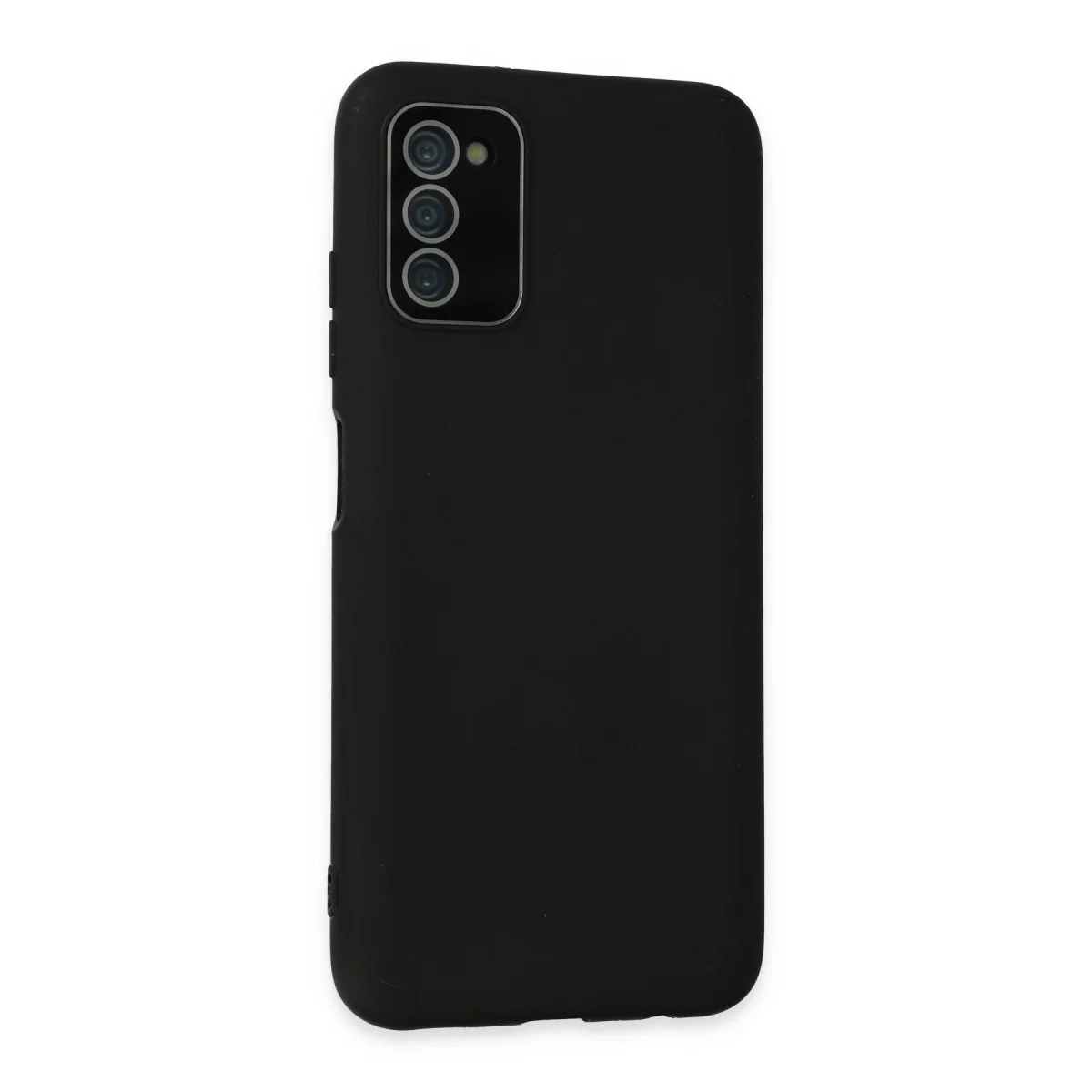 Galaxy A03S Kılıf Lansman Glass Kapak - Siyah