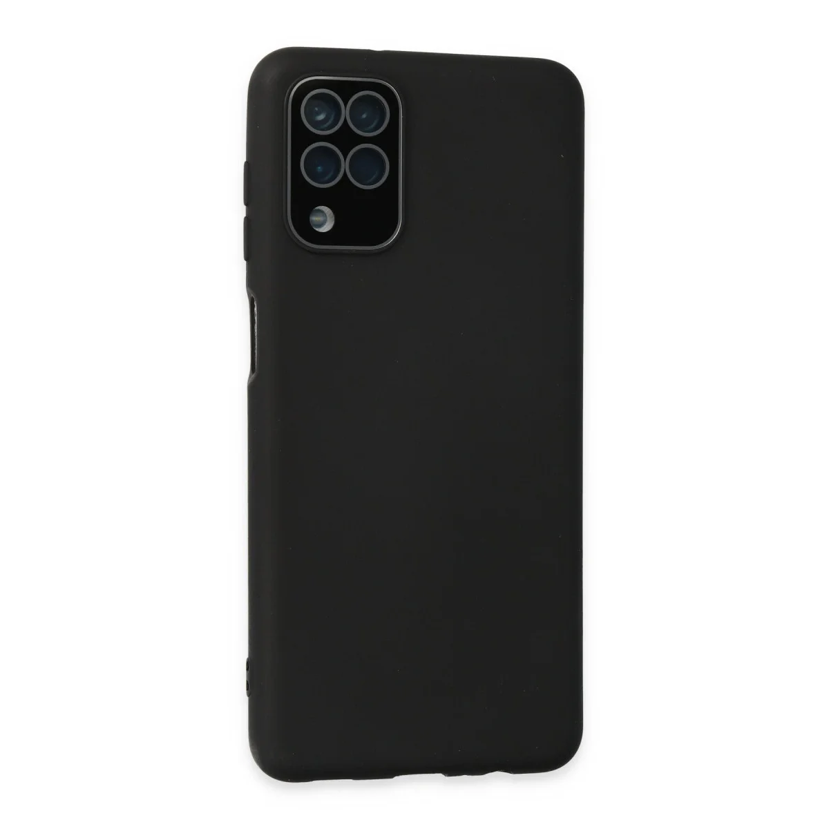 Galaxy A22 Kılıf Lansman Glass Kapak - Siyah