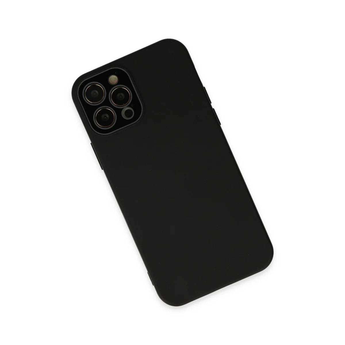 iPhone 12 Pro Max Kılıf Lansman Glass Kapak - Siyah