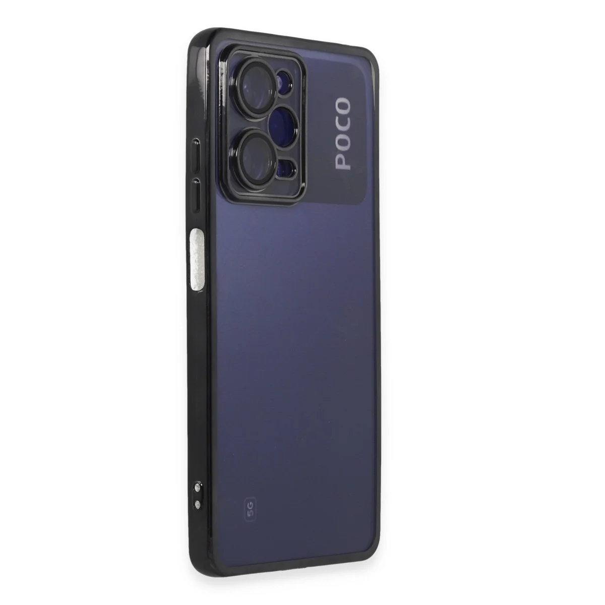 Poco X5 Pro 5G Kılıf Razer Lensli Silikon - Siyah