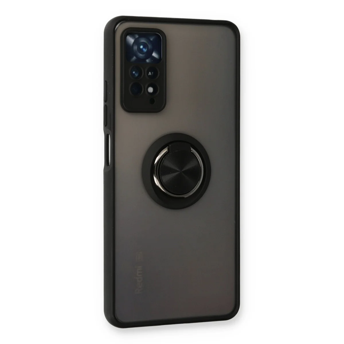 Redmi Note 11 Pro Kılıf Montreal Yüzüklü Silikon Kapak - Siyah