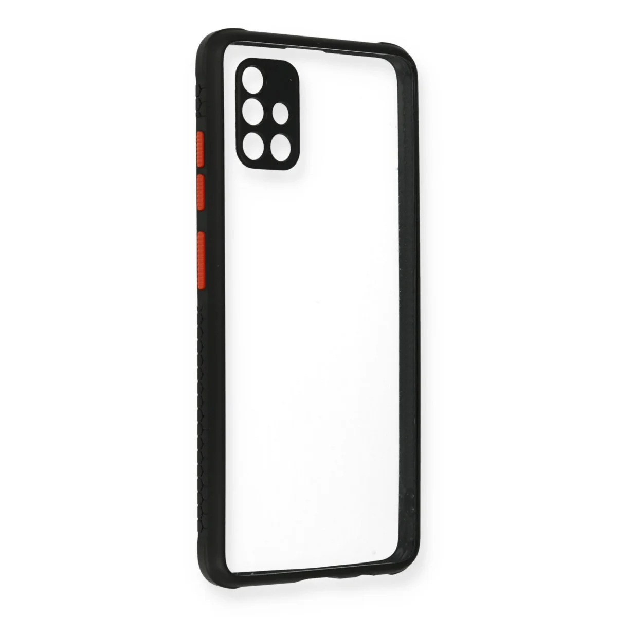 Galaxy A71 Kılıf Miami Şeffaf Silikon - Siyah