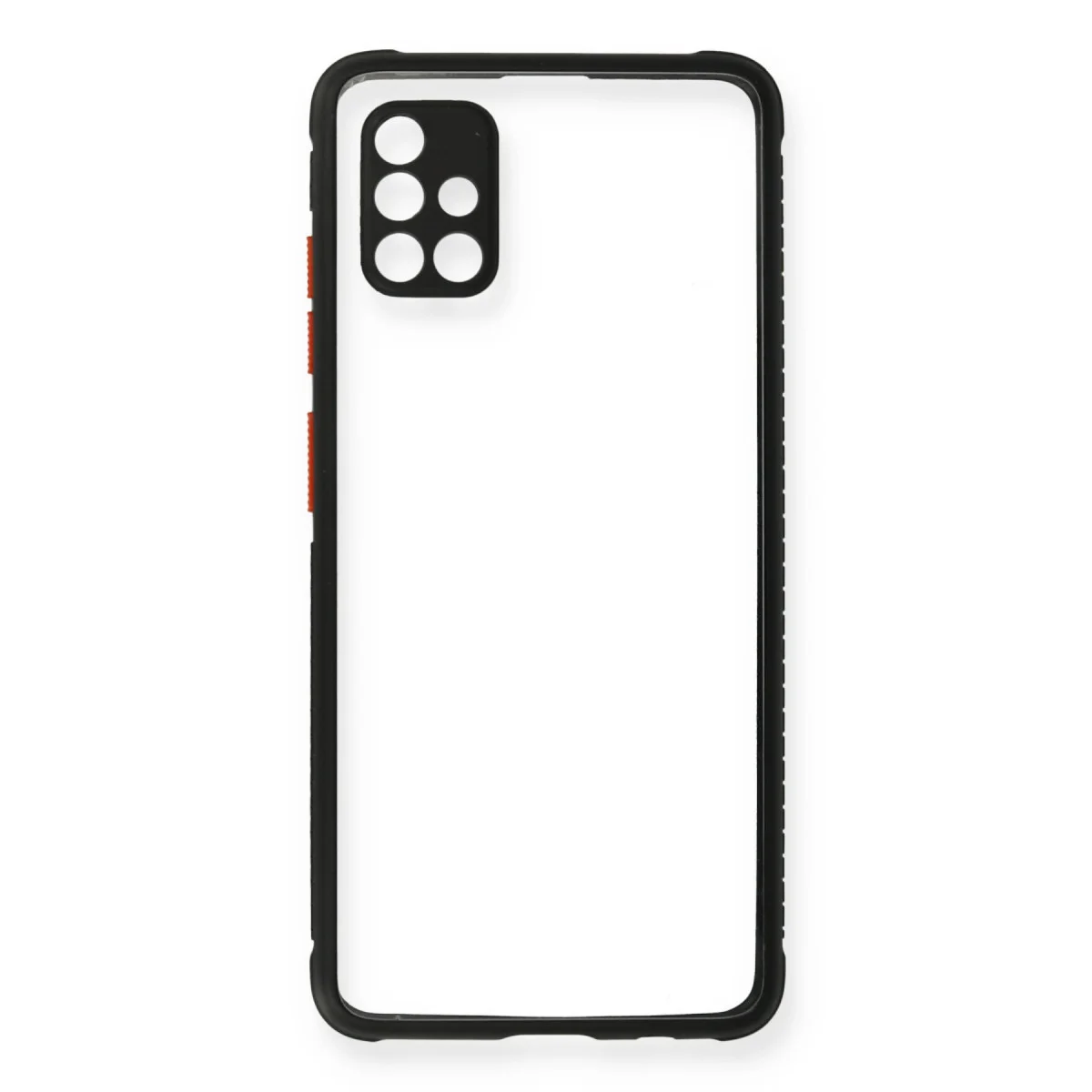Galaxy A71 Kılıf Miami Şeffaf Silikon - Siyah