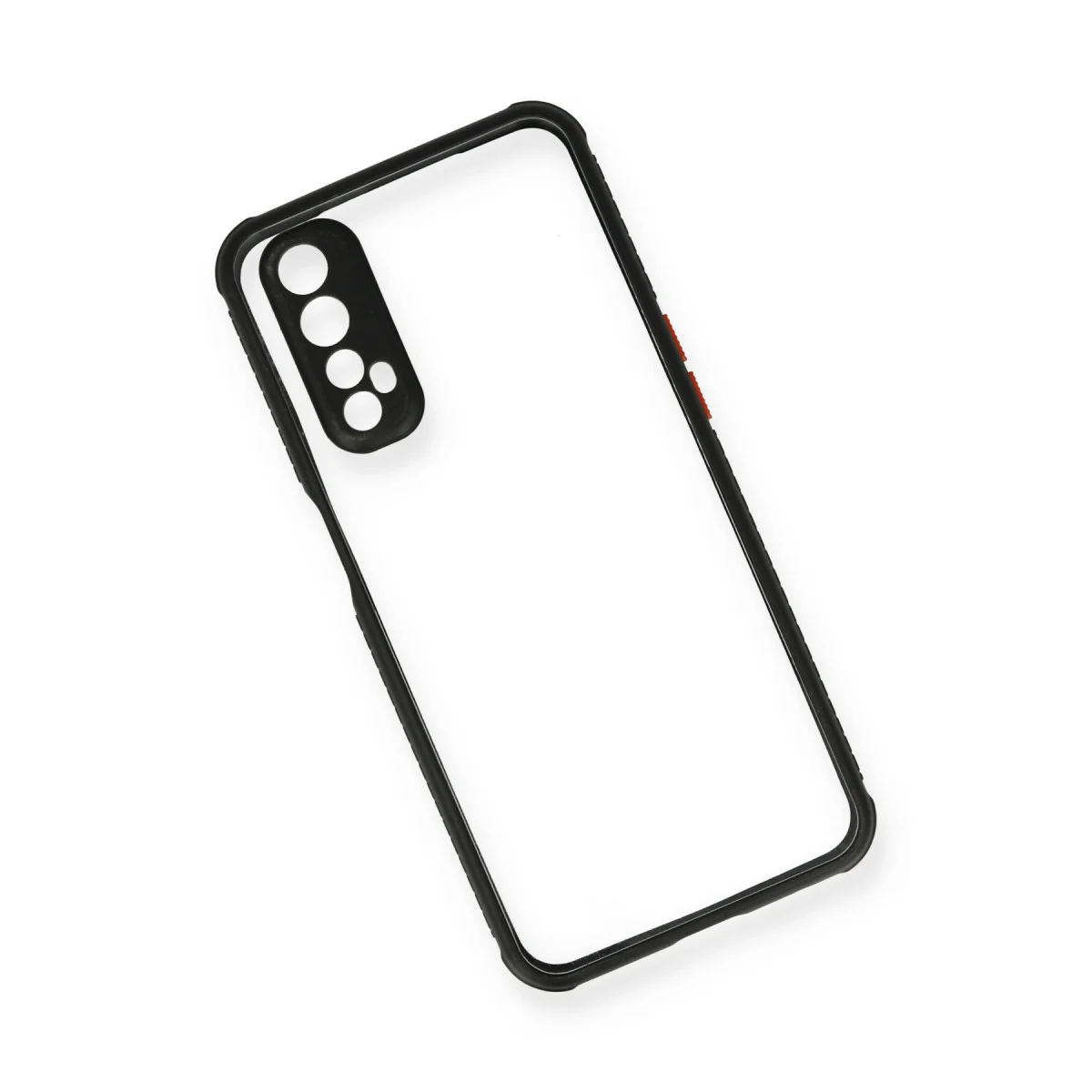 Realme 7 Kılıf Miami Şeffaf Silikon - Siyah