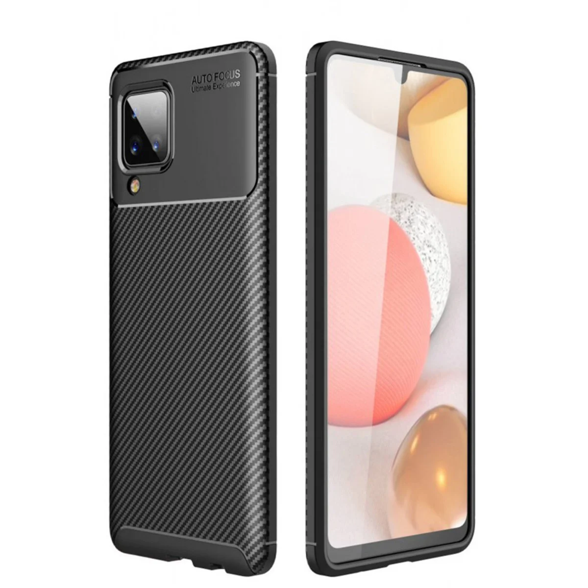 Galaxy M33 Kılıf Auto Focus Karbon Kapak - Siyah