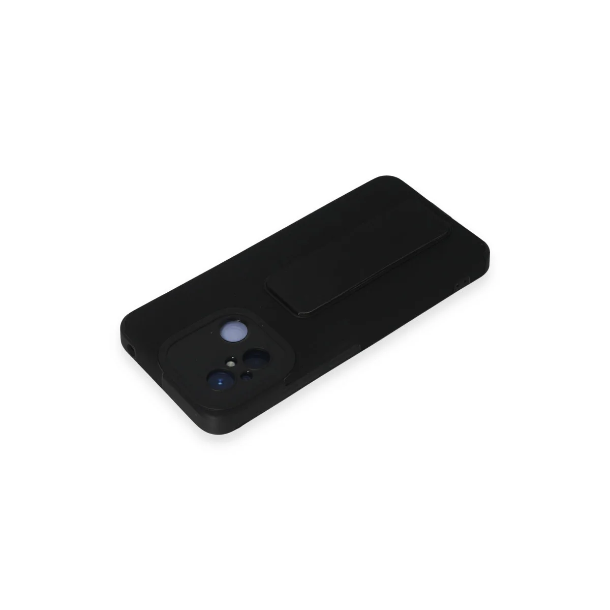 Redmi 12C Kılıf Mega Standlı Silikon - Siyah
