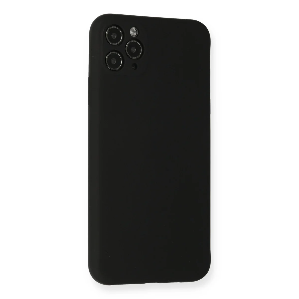 iPhone 11 Pro Max Kılıf Nano içi Kadife Silikon - Siyah