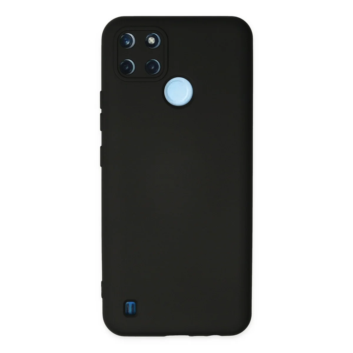 Realme C25Y Kılıf Nano içi Kadife Silikon - Siyah