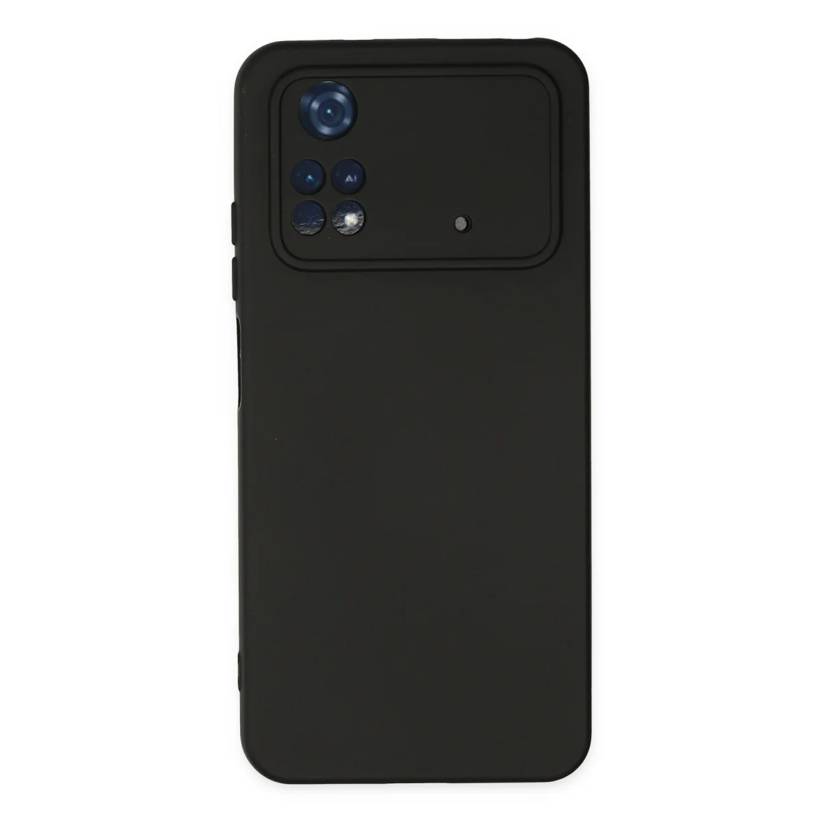 Poco M4 Pro 4G Kılıf Nano içi Kadife Silikon - Siyah
