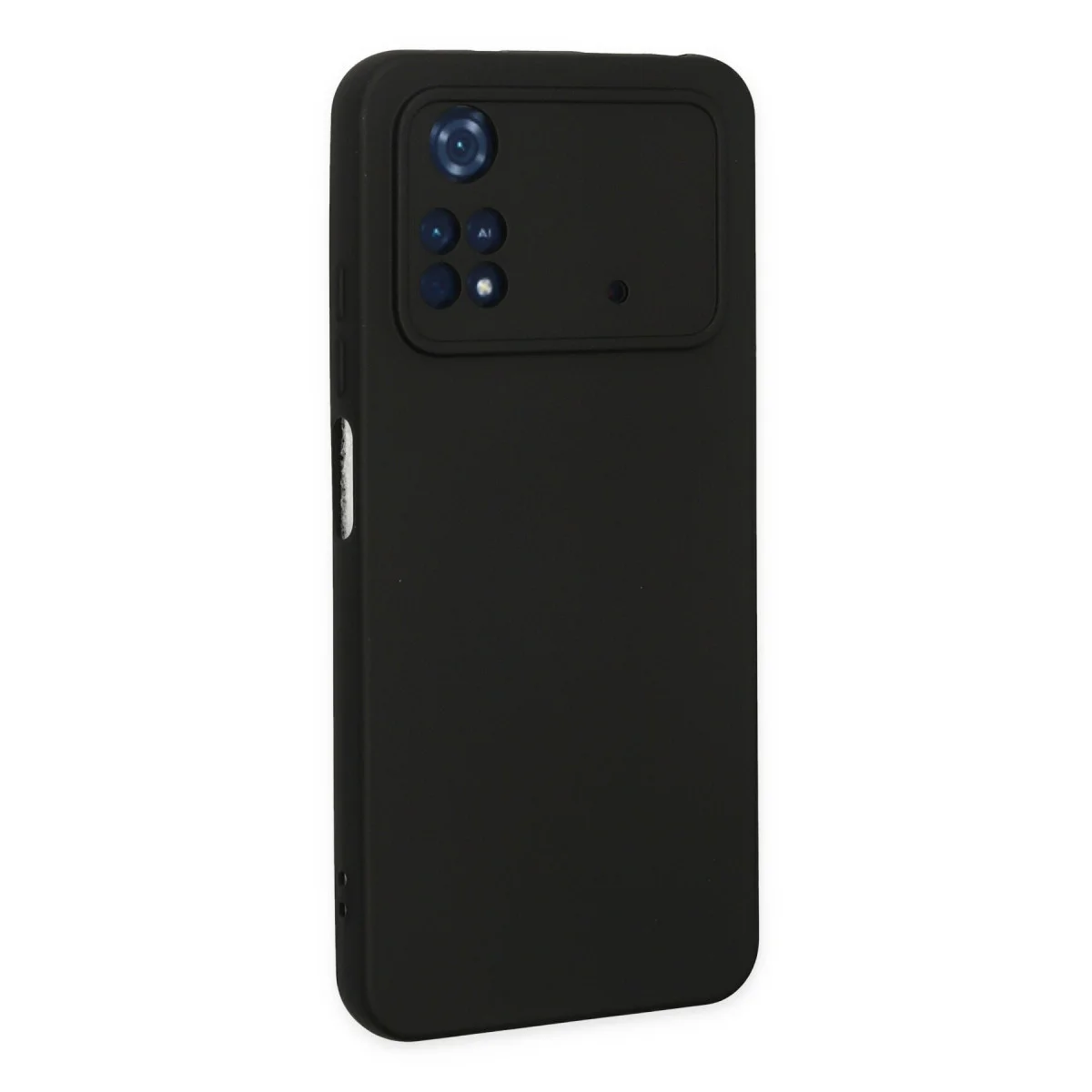 Poco M4 Pro 4G Kılıf Nano içi Kadife Silikon - Siyah