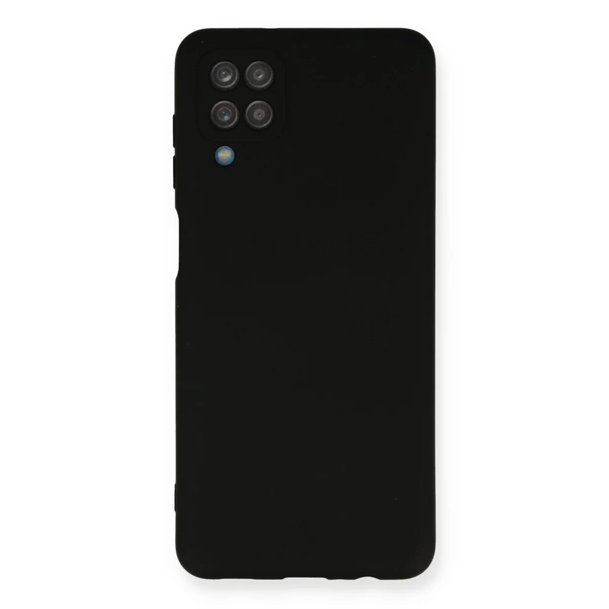 Galaxy A12 Kılıf Nano içi Kadife Silikon - Siyah