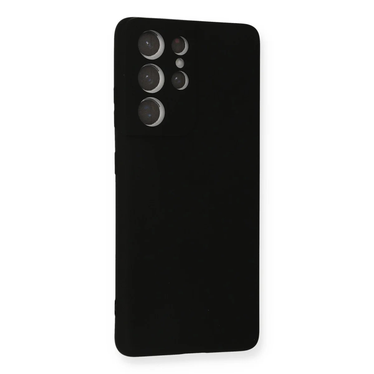 Galaxy S21 Ultra Kılıf Nano içi Kadife Silikon - Siyah