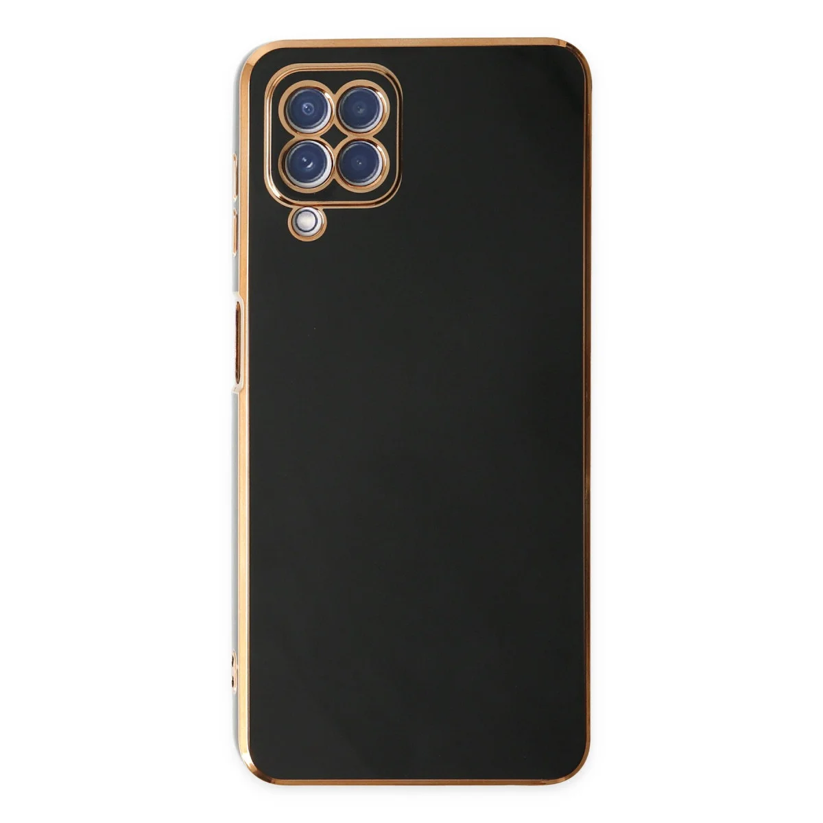 Galaxy A12 Kılıf Volet Silikon - Siyah