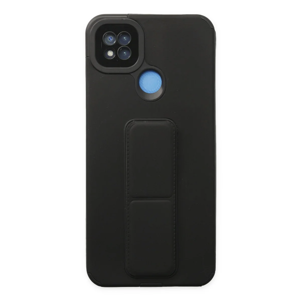 Redmi 9C Kılıf Mega Standlı Silikon - Siyah