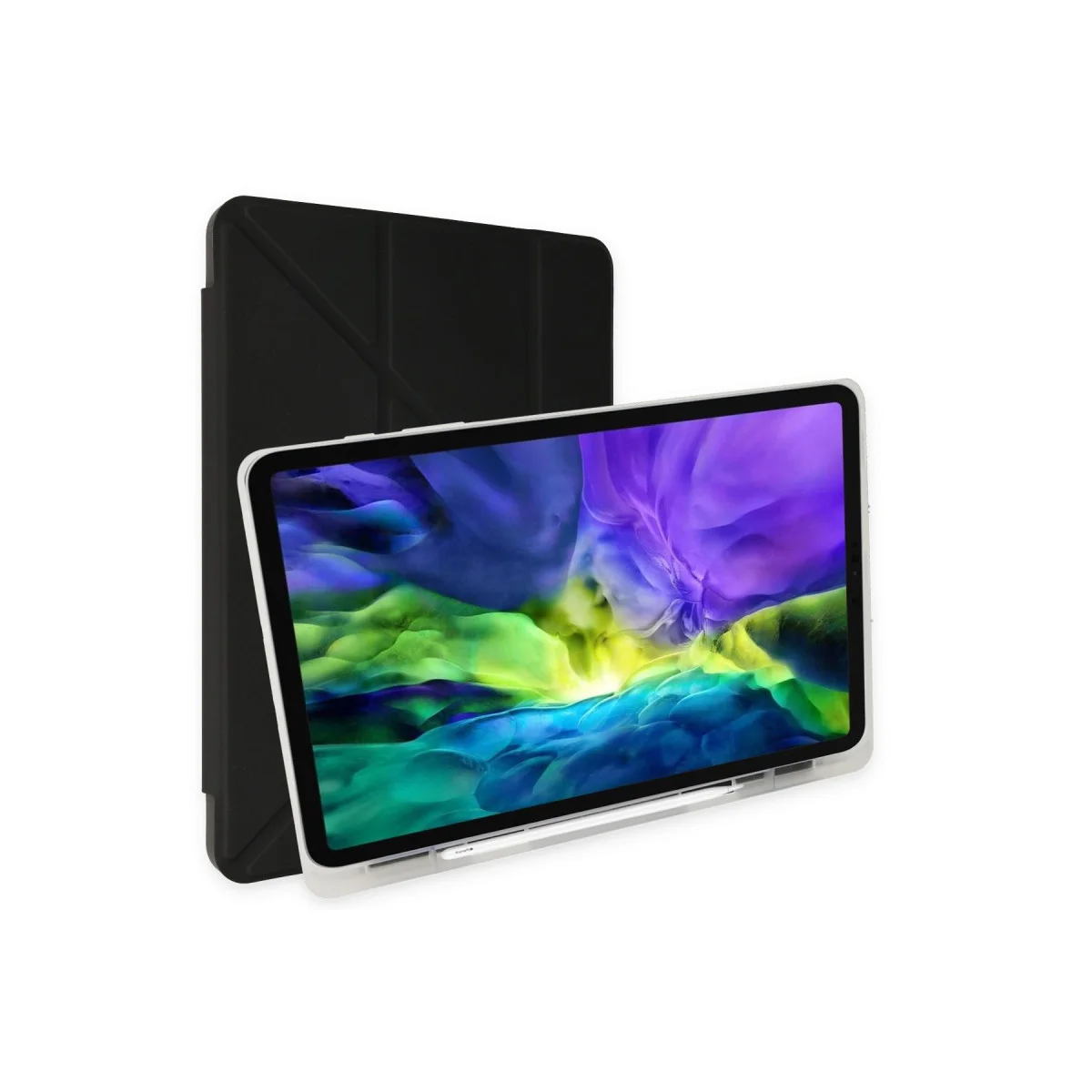 Galaxy P610 Tab S6 Lite 10.4 Kılıf Kalemlikli Mars Tablet Kılıfı - Siyah