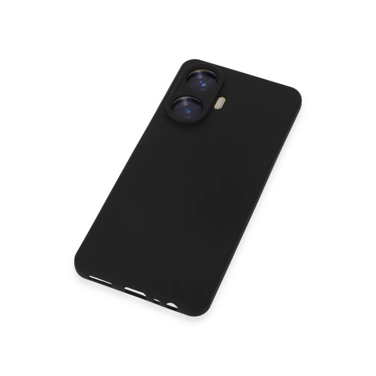 Realme C55 Kılıf Nano içi Kadife Silikon - Siyah