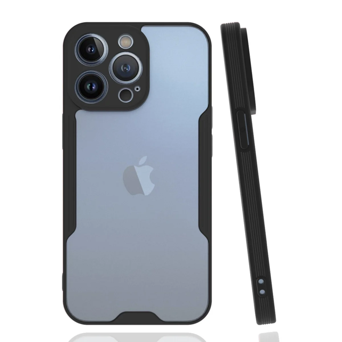 iPhone 14 Pro Max Kılıf Platin Silikon - Siyah