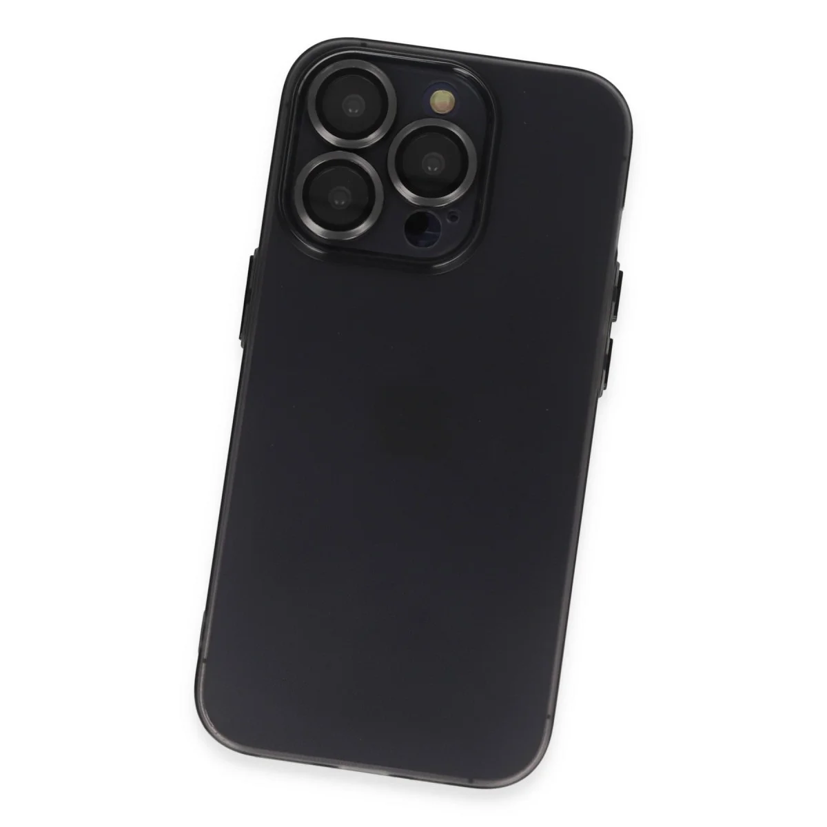 iPhone 13 Pro Max Kılıf Luko Lens Silikon - Siyah