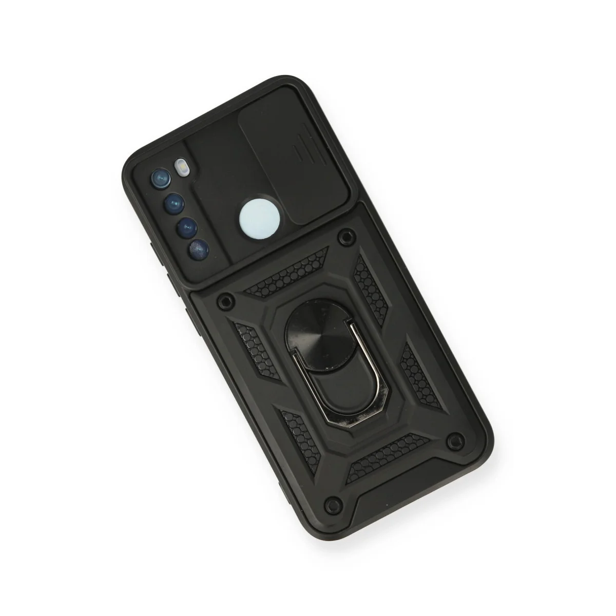 Redmi Note 8 Kılıf Pars Lens Yüzüklü Silikon - Siyah