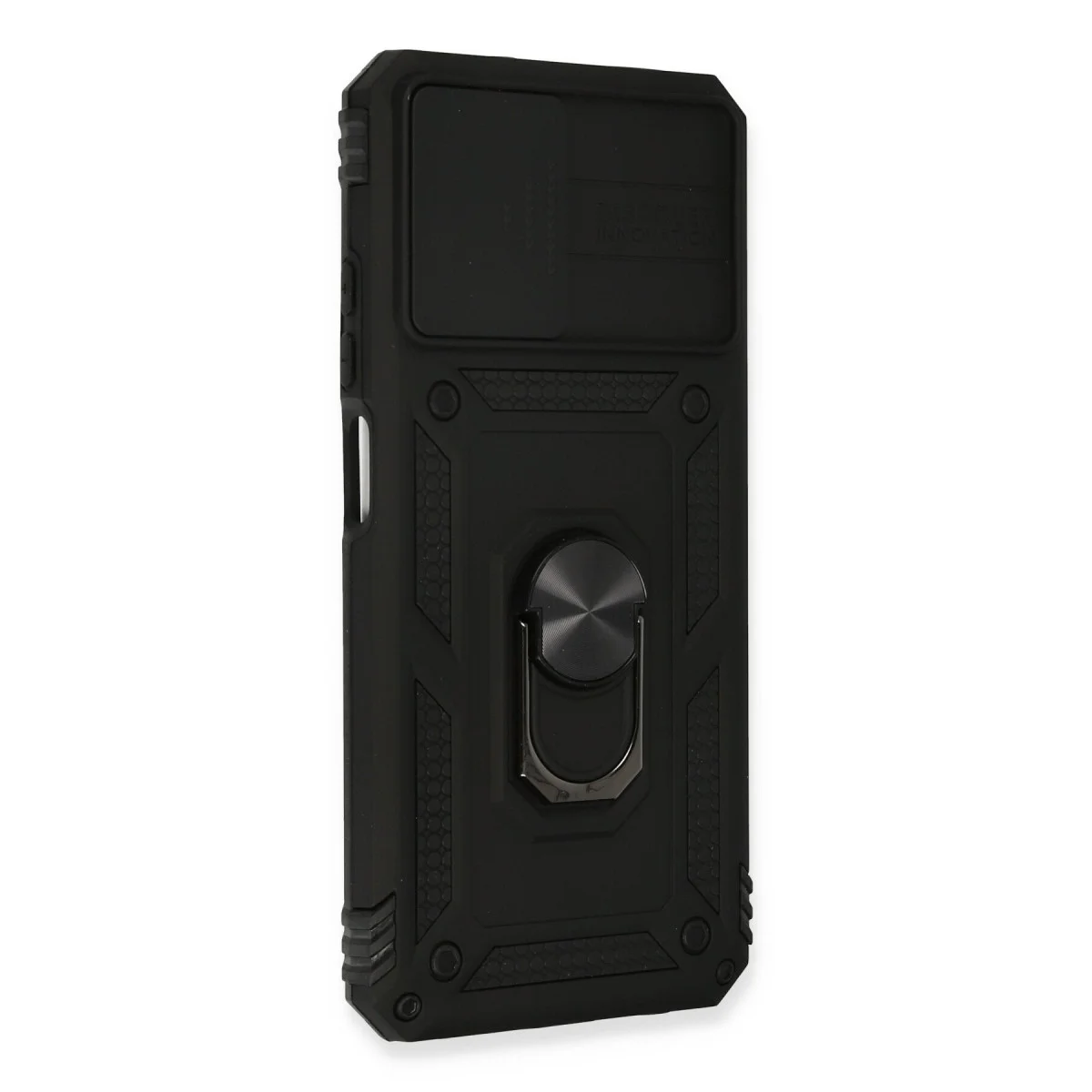 Redmi Note 10 Kılıf Pars Lens Yüzüklü Silikon - Siyah