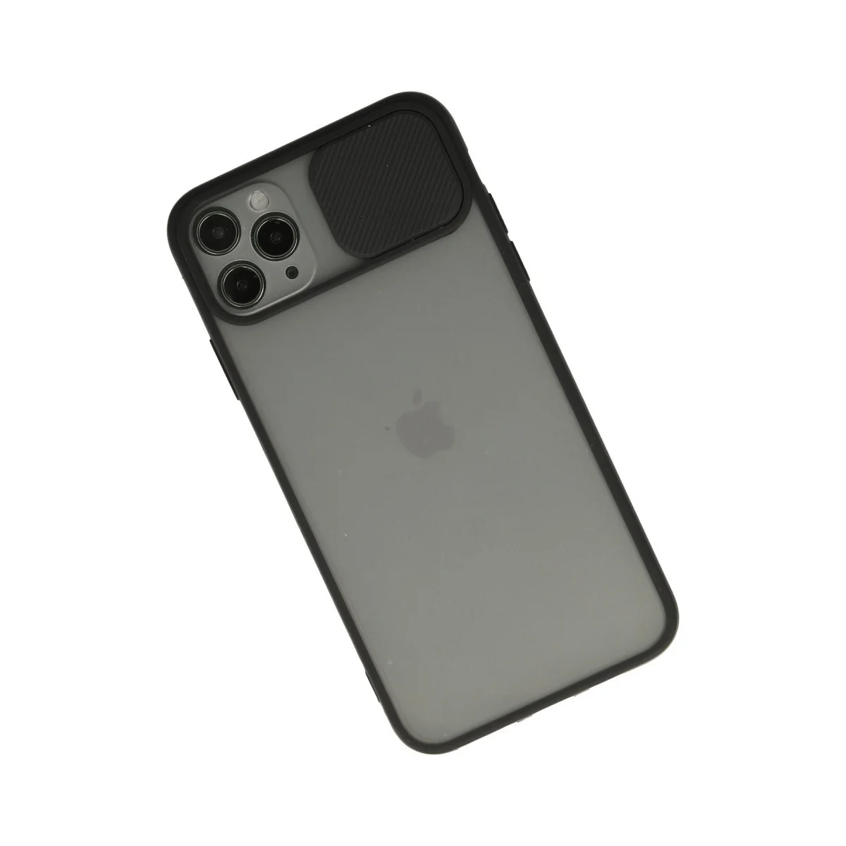 iPhone 11 Pro Max Kılıf Palm Buzlu Kamera Sürgülü Silikon - Siyah