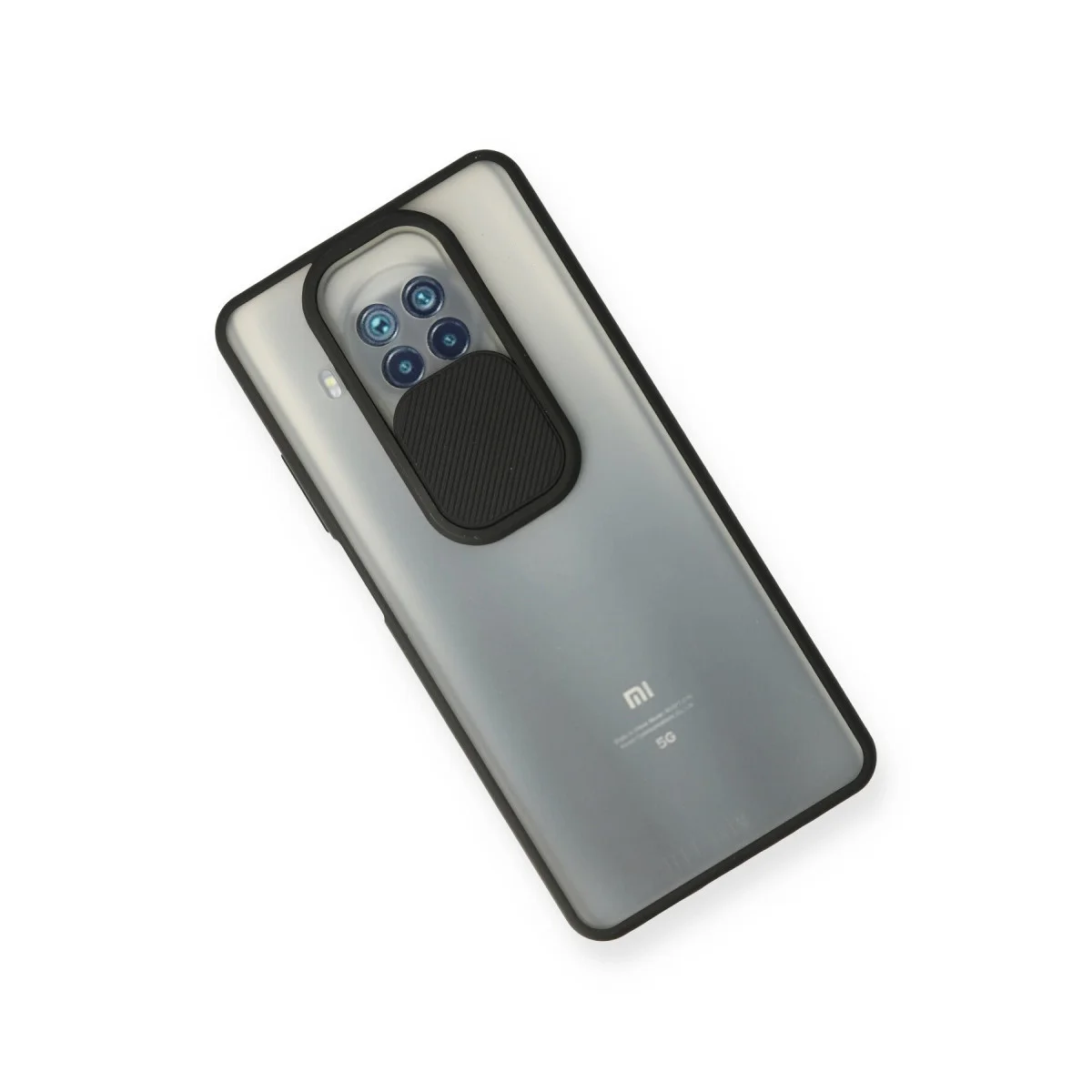 Mi 10T Lite Kılıf Palm Buzlu Kamera Sürgülü Silikon - Siyah