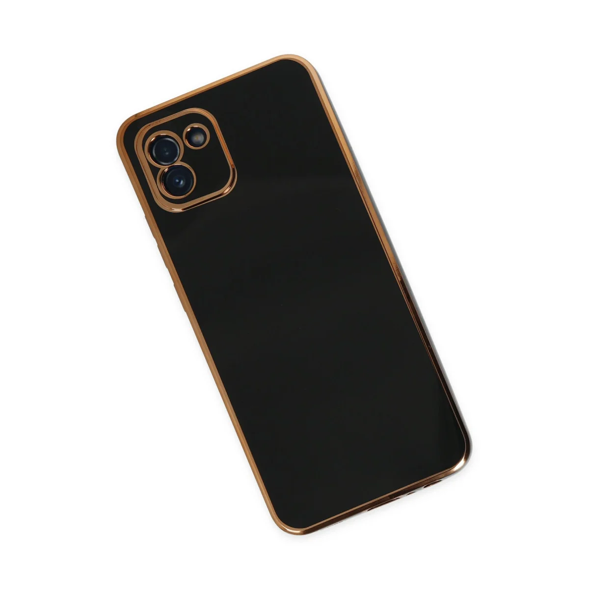 Galaxy A03 Kılıf Volet Silikon - Siyah