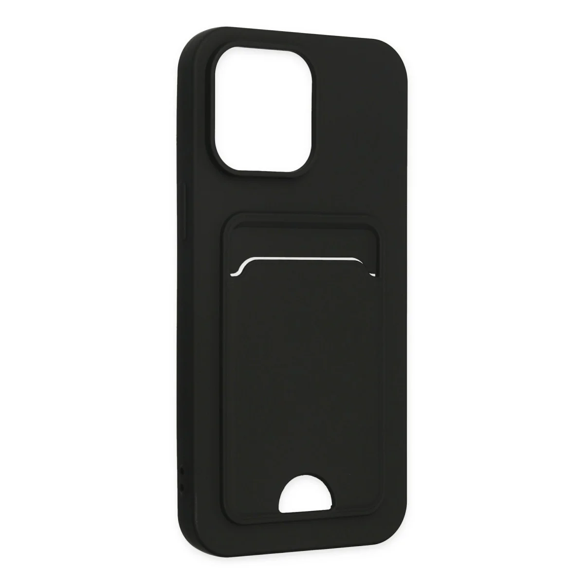 iPhone 14 Pro Kılıf Kelvin Kartvizitli Silikon - Siyah