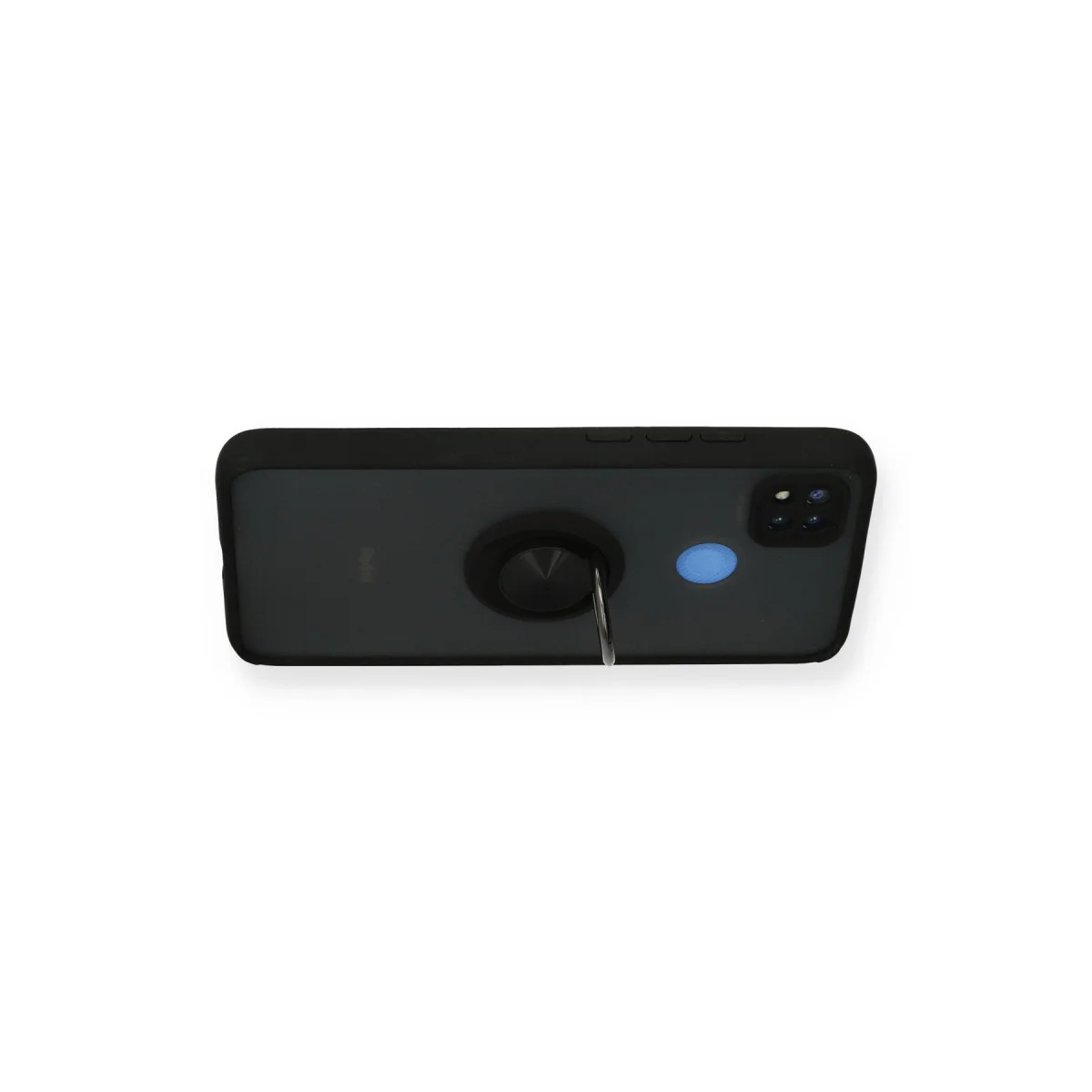 Redmi 9C Kılıf Montreal Yüzüklü Silikon Kapak - Siyah