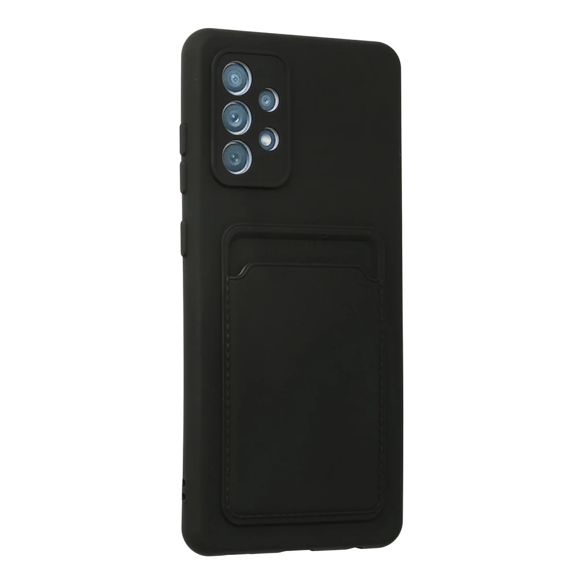 Galaxy A72 Kılıf Kelvin Kartvizitli Silikon - Siyah