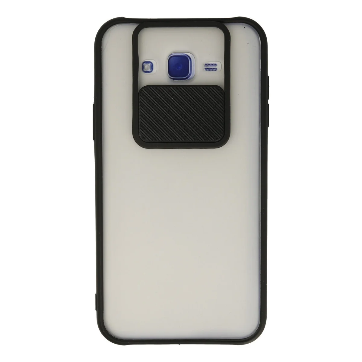 Galaxy J7 Kılıf Palm Buzlu Kamera Sürgülü Silikon - Siyah