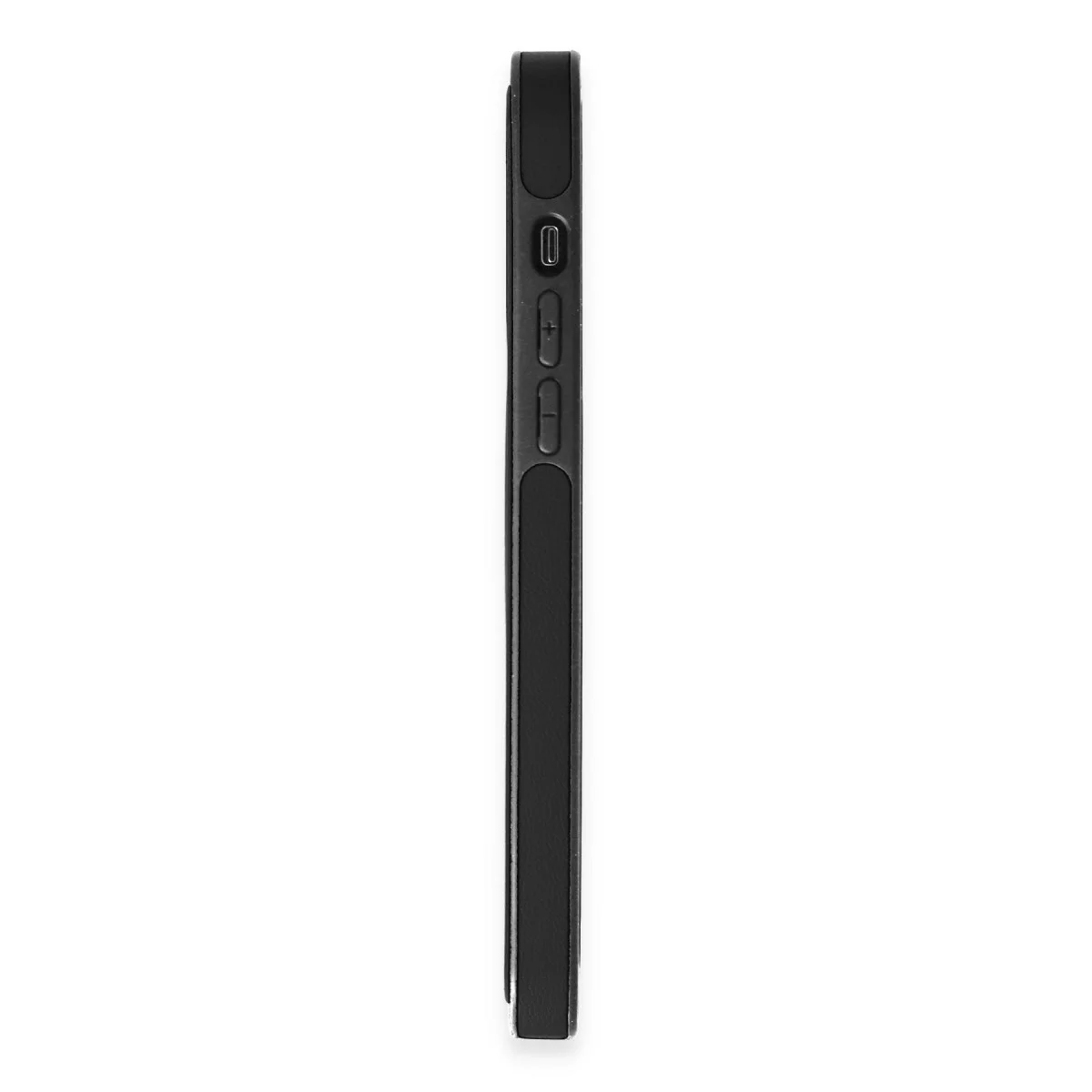 iPhone 15 Pro Max Kılıf Ozzi Magsafe Deri Kapak - Siyah