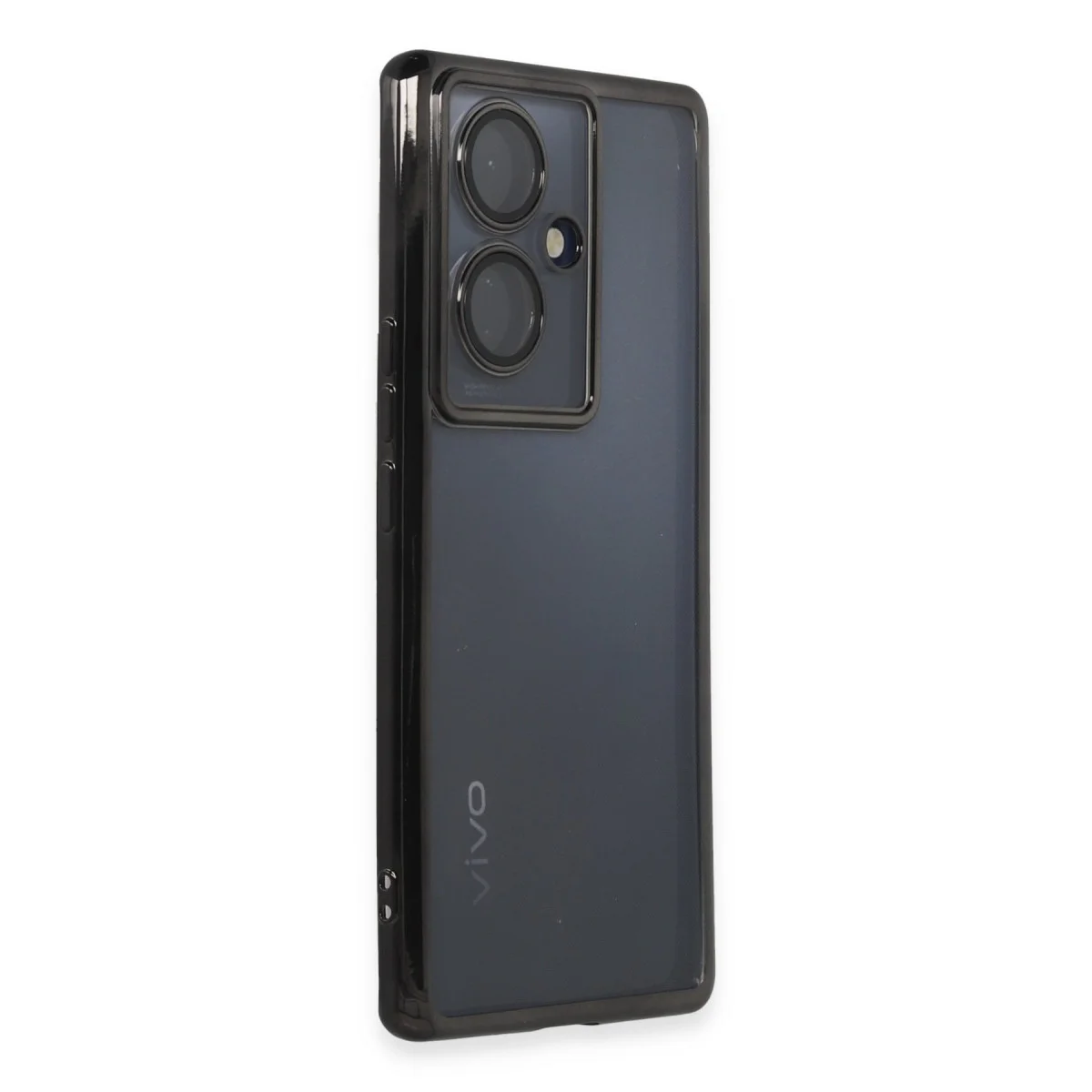 V29 Lite Kılıf Razer Lensli Silikon - Siyah