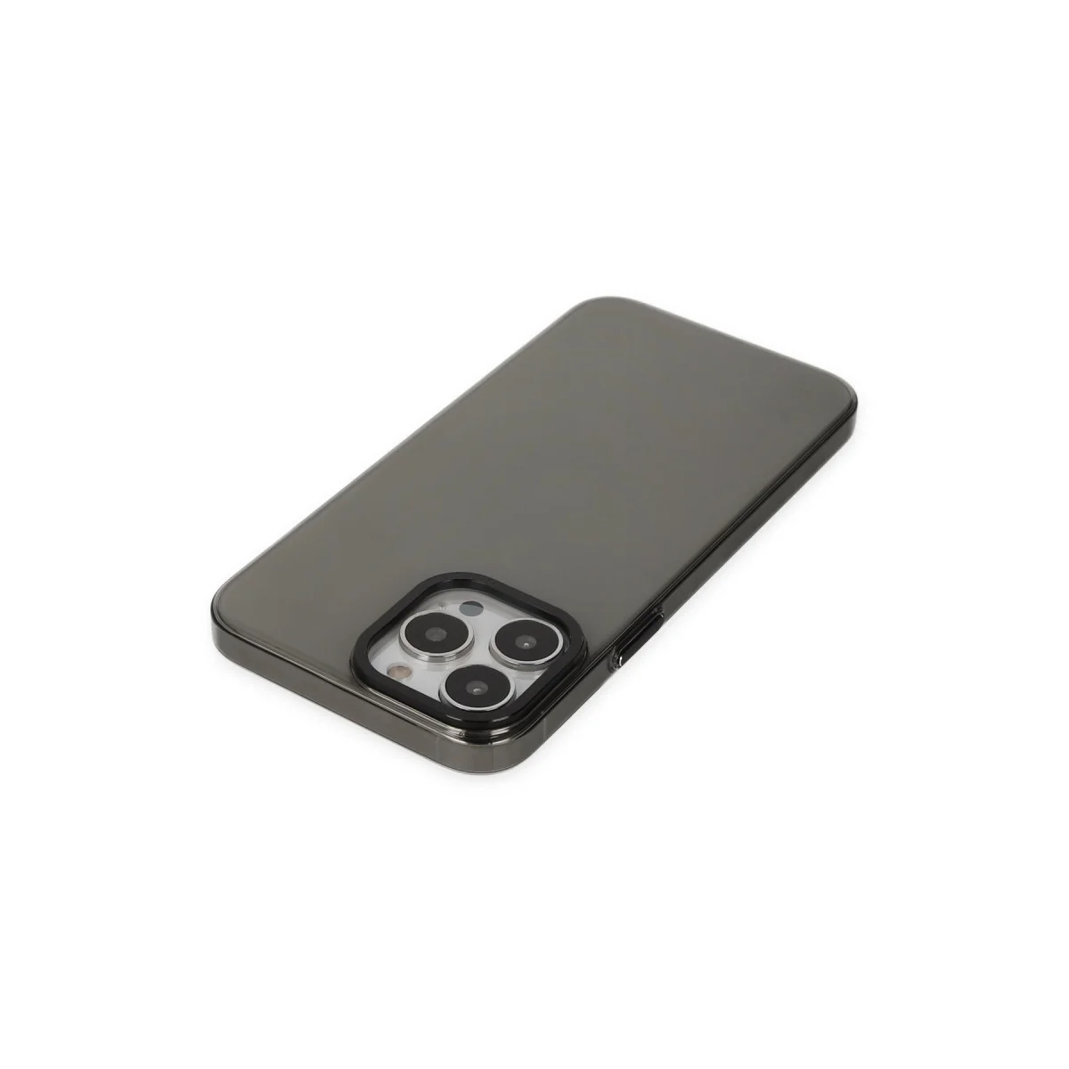 iPhone 13 Pro Max Kılıf Anka PC Sert Metal Kapak - Siyah