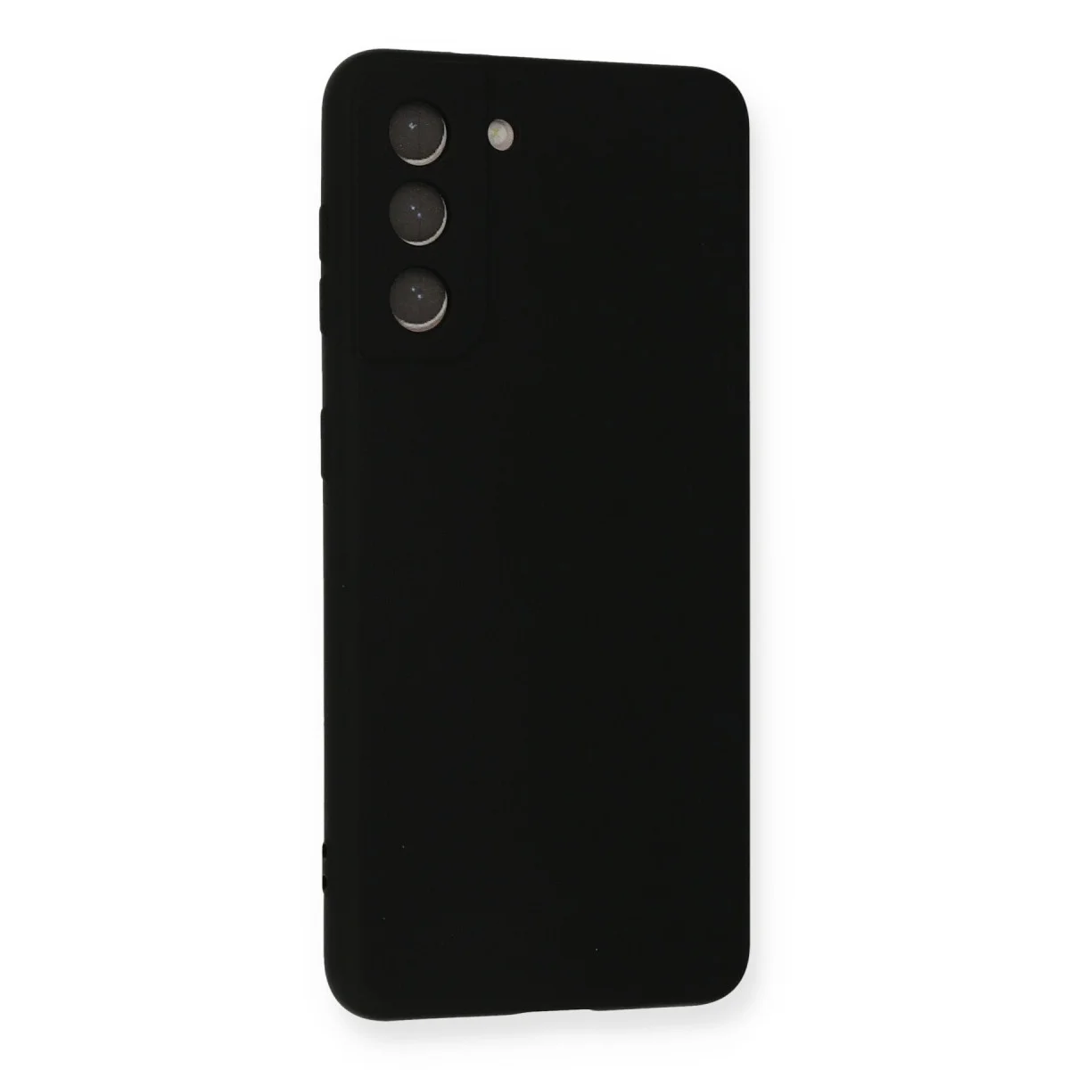 Galaxy S21 FE Kılıf Nano içi Kadife Silikon - Siyah